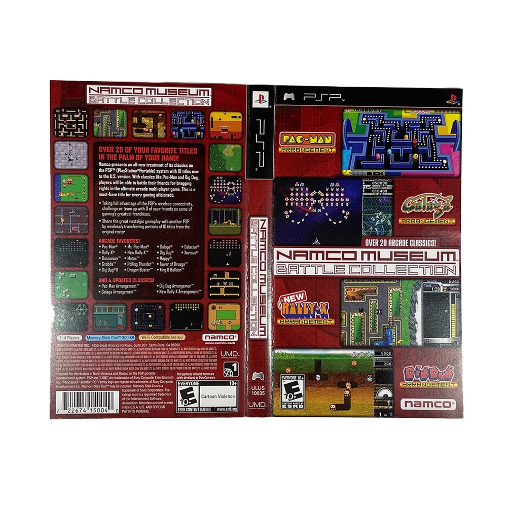 PRINT ONLY ** PSP | UMD (2005) NAMCO MUSEUM BATTLE COLLECTION  **PRINT ONLY